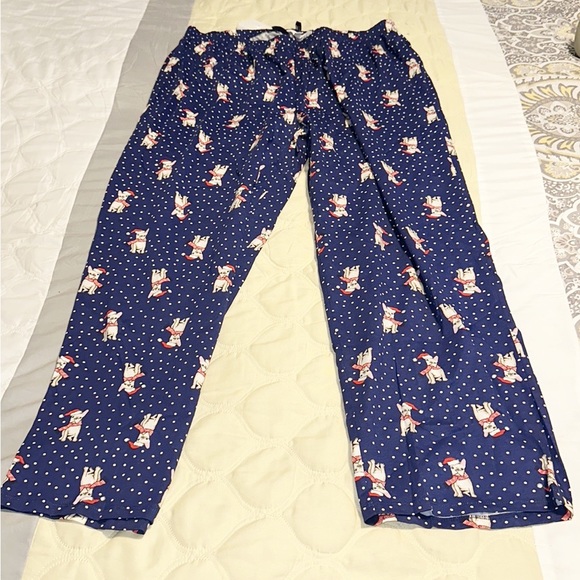 Chapter Club Winter Christmas Holiday Puppy Cotton Pj Bottoms NWT 2X - Picture 6 of 6
